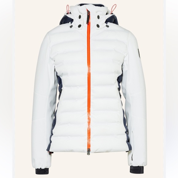 Bogner Jackets & Blazers - Women's BOGNER Fire + Ice ski jacket size 12. Navy and white.  Designer.
